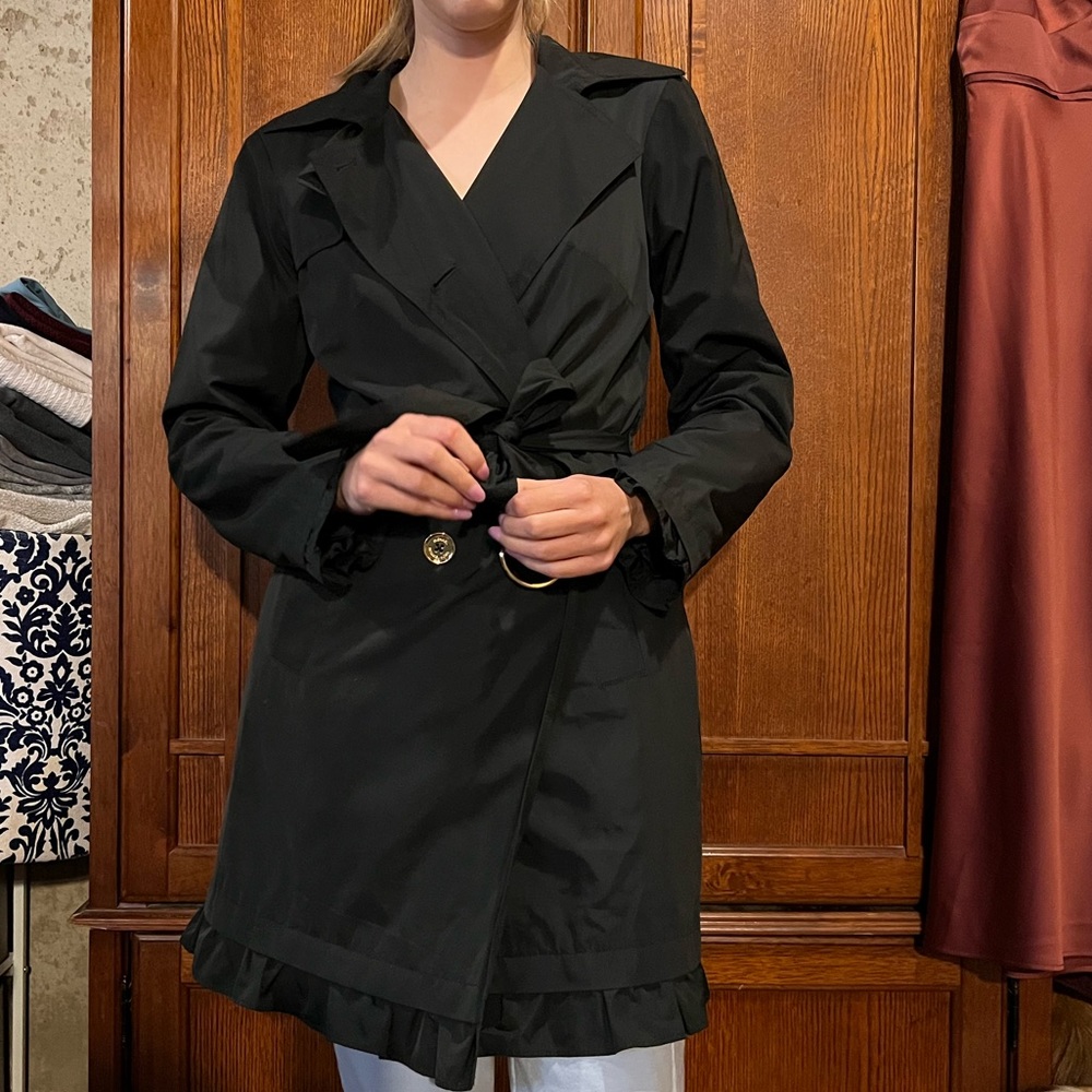 Michael kors black trench coat